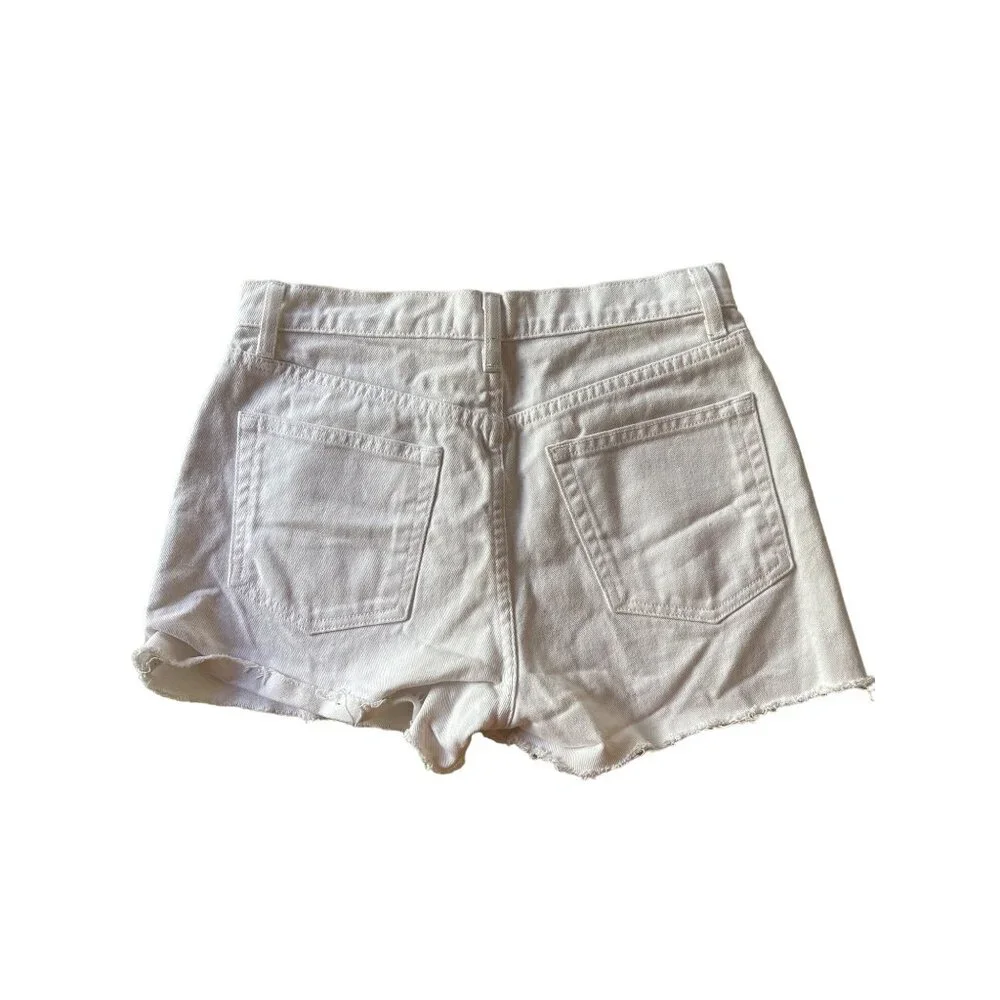 Reformation Dixie High Rise White Jean Shorts Size 26 100 Cotton Made In USA NEW - Picture 8 of 9